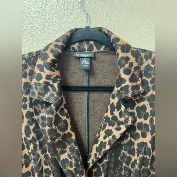 🇺🇸Lane Bryant Leopard Print One Button Blazer - Picture 6 of 11